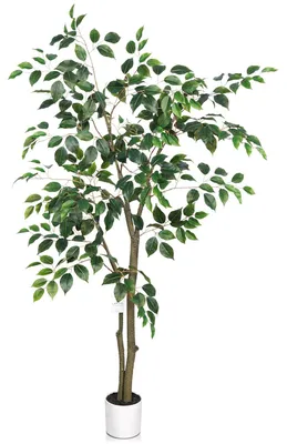 Künstlicher Ficusbaum 150 cm, Kunstpflanze im Topf, Innenbereich
