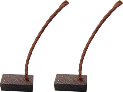 Produktbild von 2x Trade-Shop Motorkohlen Kohlebürsten Schleifkohlen 4x6x12mm raues Kabel Länge 30mm für viele KFZ PKW Motoren Antriebe Elektrowerkzeuge 12-24V
