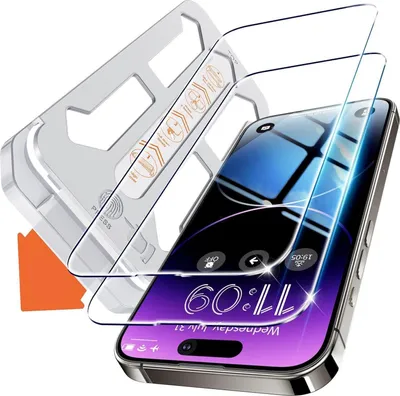 Zdjęcie produktu dla Ochraniacz ekranu ze szkła pancernego Tentoki iPhone 14 Pro (6,1 cala) 2-pak