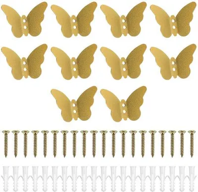 Immagine prodotto di 10 pezzi. Ganci da parete, ganci da giardino, ganci decorativi in tessuto non tessuto per la camera da letto e il bagno, dorati