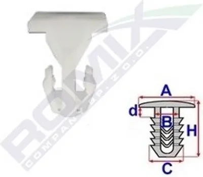 Produktbild von ROMIX Clip C60355 passend für MERCEDES-BENZ E-Klasse Limousine (W210) 8mm 15mm