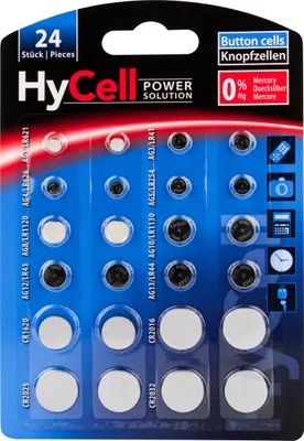 Produktbild von HyCell 24x Knopfzellen-Sparset / verschiedene Größen