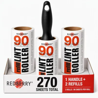 Produktbild von Fusselrolle Flusenroller Haarentferner - Ersatzrollen-Set - 270 Blätter - Für Kleidung und Haustiere