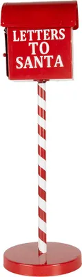 Produktbild von Clayre & Eef Weihnachtsdekoration Briefkasten Ø 15x50 cm Rot Metall