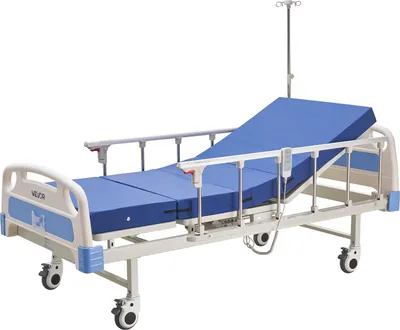 Immagine prodotto di VEVOR Letto ospedaliero elettrico, letto ospedaliero a 2 funzioni con schienale e poggiagambe regolabili, rotelle da 12,7 cm e materasso in schiuma per assistenza domiciliare, case di riposo e ospedali, max. 250 kg