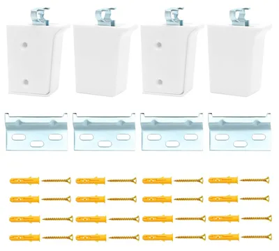 Image de 4 supports de fixation pour étagères, à fixer au mur