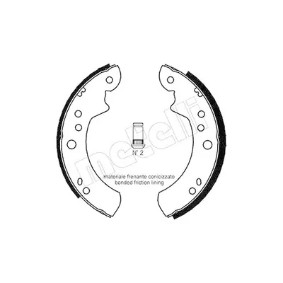 Produktbild von METELLI Bremsbackensatz Trommelbremse Hinten für FORD TRANSIT Kasten (T) 254,0mm 53-0114