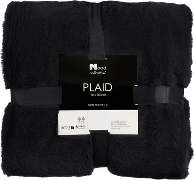 Produktbild von In The Mood Collection Bronte Fleecedecke - L200 x B150 cm - Schwarz