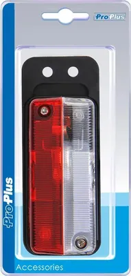Produktbild von Umrissleuchte rot/weiß 92x42mm mit Pendel im Blister