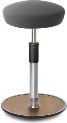 Produktbild von Sitz- Stehhocker Free Tall Hutsitz Gestrick Grau chrom /Natur.