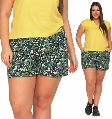 Produktbild von SHORT SHORTS WOMEN'S Viskose Shorts für den Sommer Bunte Muster MORAJ L