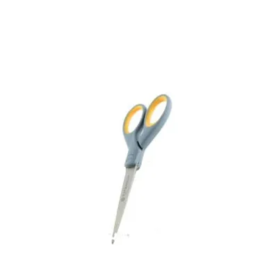 Zdjęcie produktu dla WESTCOTT E-30470 00 Nożyczki Titanium Super, nierdzewne, zaokrąglone, proste, asymetryczne, szare/żółte, 18cm