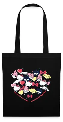 Produktbild von Spreadshirt Hello Kitty And Friends Ballons Stoffbeutel, One size, Schwarz