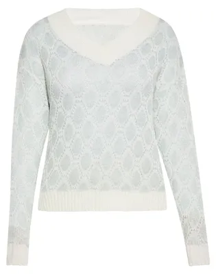 Produktbild von Gaya damen pullover - weiss hellblau, XL/XXL