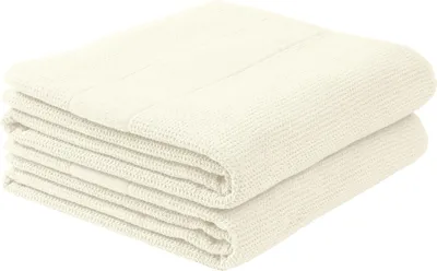 Produktbild von Schiesser Duschtuchset Turin | Frottier | 2-teilig | Reiskornoptik | 100% Baumwolle | flauschig, saugstark, farbecht | Kordelaufhänger | 70x140cm | Offwhite