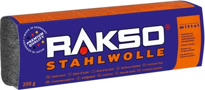 Produktbild von RAKSO Stahlwolle Banderole Sorte 2 Mittel 1 x 200g