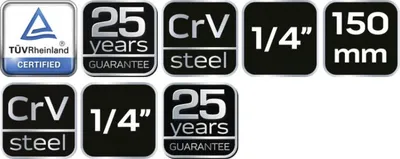 Produktbild von 1/4" Steckschlüssel Verlängerung CrV 75 mm