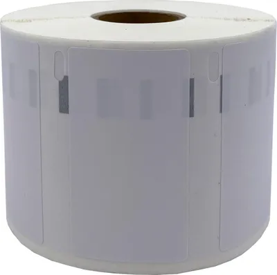 Produktbild von DULA Etiketten - Kompatibel mit Dymo Compatible labels - Weiß - 11354 - S0722540 - Grote multifunctionele etiketten - 1 rol - 57 x 32 mm - 1000 labels per rol