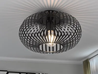 Produktbild von Trio Leuchten Johann Deckenleuchte Ø30cm 60W Schwarz