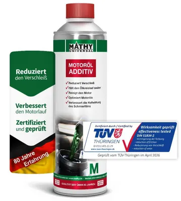 Produktbild von MATHY-M Motoröl-Additiv 500 ml - Verschleißschutz für Benzin- und Dieselmotoren