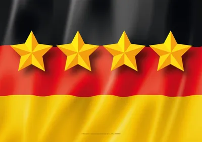 Produktbild von Deutschland Flagge - Sticker - 4 Sterne