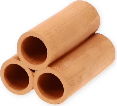 Produktbild von Aquariendeko Pyramide 3er XL Garnelenröhre Aquarium Deko Garnelen Garnelenhöhle Krebshöhle Welsröhre Laichröhre Keramik Ton Terracotta