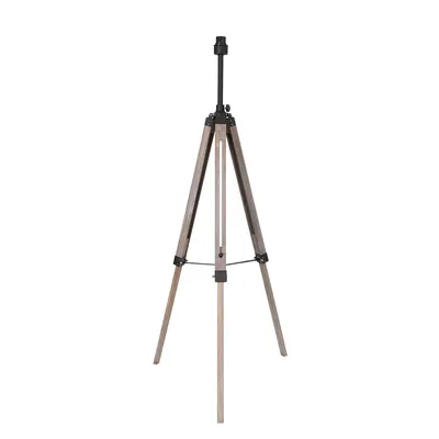 Image de Mexlite - lampadaire - Triek - naturel - bois métal - Ø 75cm - E27 - 3348ZW