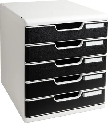 Image de Exacompta Module de classement Modulo Office 5 tiroirs fermés Noir 301014D