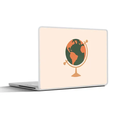 Produktbild von MuchoWow® Laptop Aufkleber Sticker Cover Globus - Pastell - Einfach 30x22 cm - Laptop-Sticker