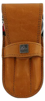 Produktbild von Erbe Solingen Maniküre-Etui aus echtem Leder in Cognac mit Stecklasche (4-teilig)