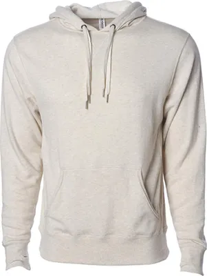 Produktbild von Independent PRM90HT | Herren Midweight French Terry Hooded Pullover - Farbe: Oatmeal Heather - Größe: M