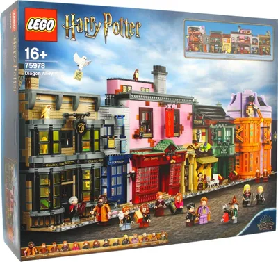 Produktbild von LEGO Harry Potter Winkelgasse Bausatz 75978, Mehrfarbig, Kunststoff, 102 x 29 x 13 cm, ab 16 Jahren, 5544 Teile; Umfasst Ollivanders Zauberstabladen, Scribbulus' Schrein, Qualität für Quidditch, Florean Fortescues Eissalon, Flourish & Blotts, Weasleys Zauberhafte Zauberscherze und Der Tagesprophet.