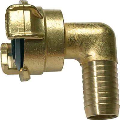 Produktbild von Riegler GEKA-Winkelschlauchstück, 360° drehbar, Messing blank, LW 32