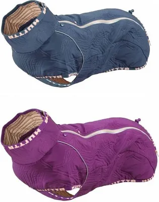 Produktbild von Hurtta Casual Hundejacke gesteppt für Bulldog-artige Hunde, Rückenlänge:50XL, Farbe:violett