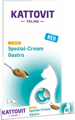 Produktbild von Kattovit Feline Diet Gastro mit Huhn Spezial-Cream 6 x 15 g - 11 Stück