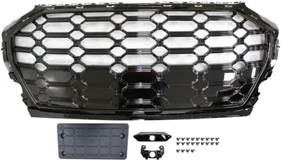 Kühlergrill Sportgrill Waben Gitter SCHWARZ GLANZ für Audi Q5 FY Facelift 21-23 – Produktansicht