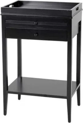 Produktbild von Casa Padrino Luxus Art Deco Designer Mahagoni Beistelltisch 52 x 36 x H. 82 cm - Hotel Tisch Möbel