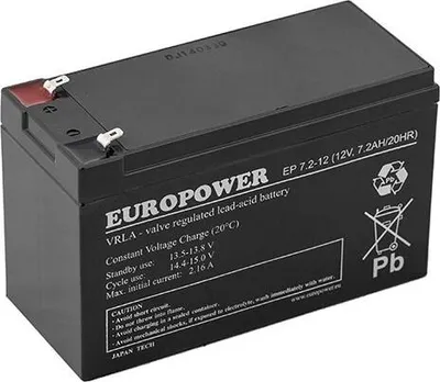 Image de Batterie EUROPOWER EUROPOWER série EP 12V 7,2Ah T2
