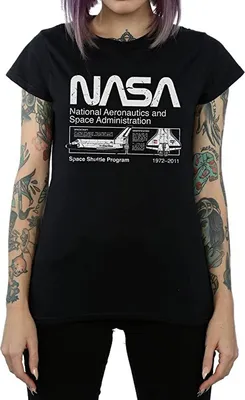 Immagine prodotto di NASA - Maglietta "Classic Space Shuttle" da donna BI1352 (S) (Nero)