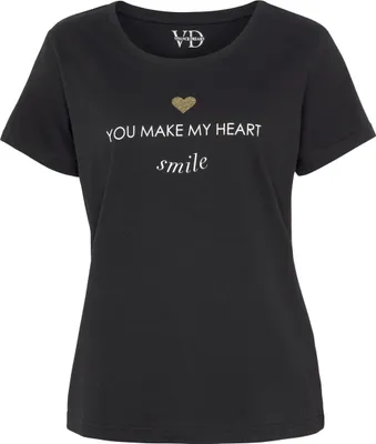 Produktbild von Vivance Dreams Pyjamaoberteil schwarz Größe 44/46