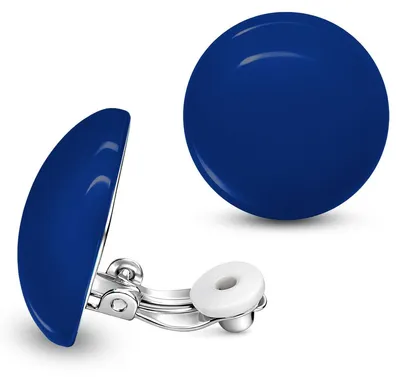 Produktbild von 1 Paar Ohrclips aus Kunststoff in vielen schönen Farben - blau