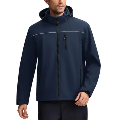 Produktbild von BUBW – Herren Softshell Jacke mit abnehmbarer Kapuze – wasserdicht & winddicht – elastisch & warm – mit Kationengewebe – für Outdoor Aktivitäten