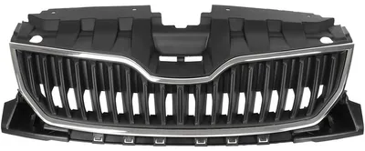 Kühlergrill Grill mit Chrom Rahmen für Skoda Fabia III NJ 2014-2018 – Produktansicht