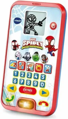 Obrázok produktu pre VTech Jouets Electroniques Educatifs LE SMARTPHONE EDUCATIF DE SPIDEY, 3 rok / roky, Vyžadované batérie, AAA, Plast, Viacfarebný