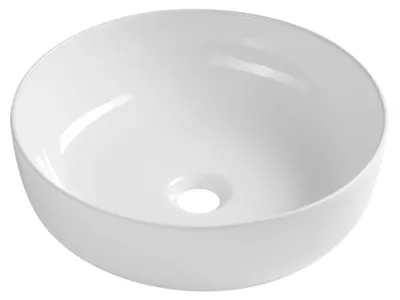 Productafbeelding van RONDEA keramische wastafel, opzetmodel. Diameter: 41 cm, wit