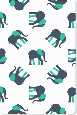 Produktbild von MuchoWow® Mauspad Mousepad Elefant - Muster - Grün 40x60 cm - Mousepads - Maus Mat - Pad - Mausunterlage - Schreibtisch Accesoire