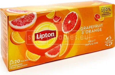 Immagine prodotto di Infuso di frutta Lipton Tee Pompelmo e Arancia, confezione da 20 pezzi