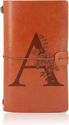 Produktbild von Leder Notizbuch - Reise- und Tagebuch - für Frauen und Männer - personalisierbares Geschenk - A6
