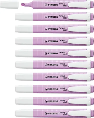 Produktbild von Textmarker - STABILO swing cool Pastel Edition - 10er Pack - Schimmer von Lila