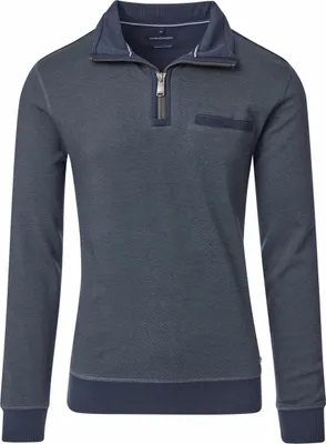 Produktbild von CASAMODA Herren Sweat-Troyer Langarm Regular Fit Olivgrün S
